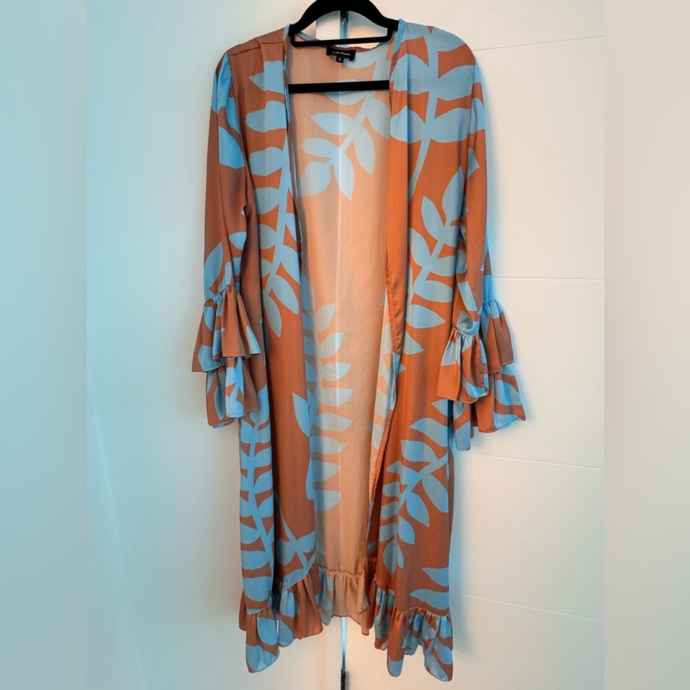 LoboRosa Kimono cover up with pockets retail $230